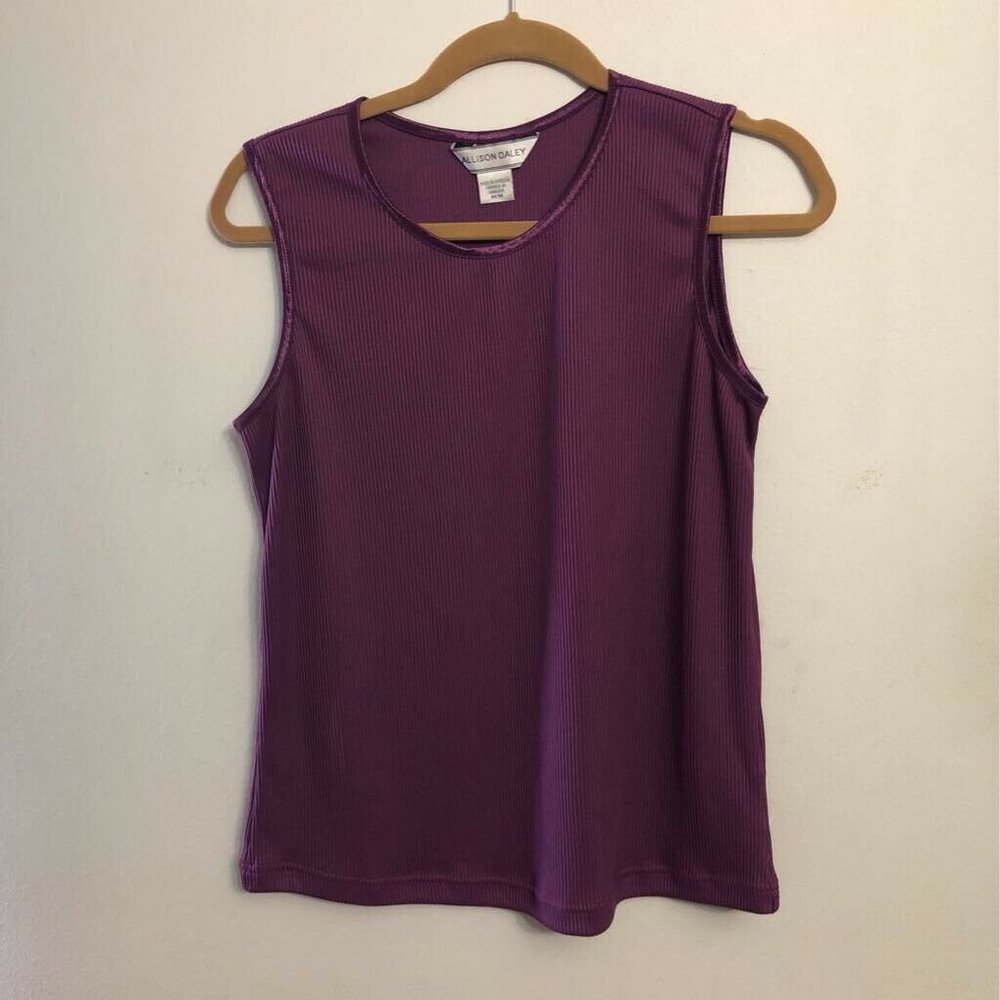 Allison Daley Womens Tank Top Multicolor Purple St